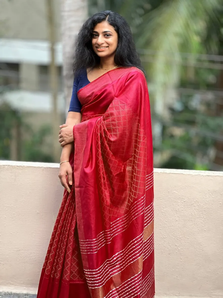 Handwoven Katan Silk Saree